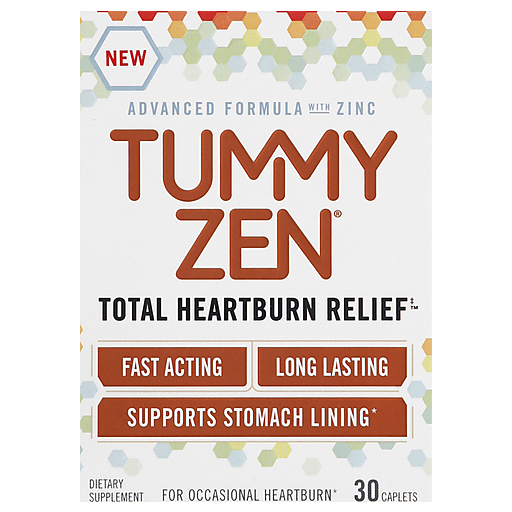Tummy Zen Tummy Zen Total Heartburn Relief Caplets Personal Care Lavender