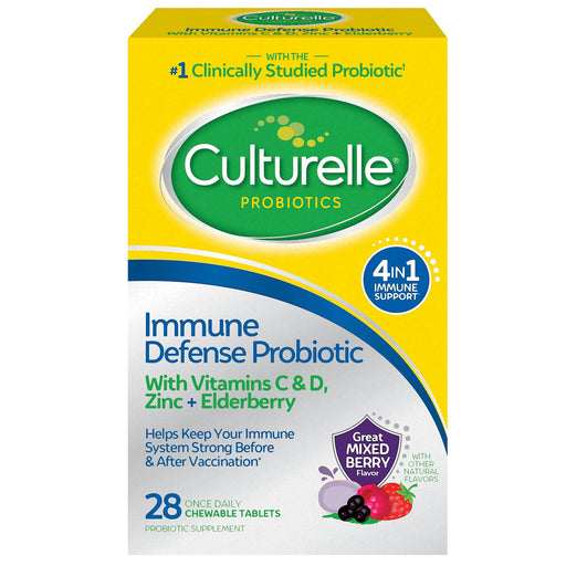 Culturelle Culturelle Adult Immune Defense Probiotic + Elderberry (28 Chewable Tablets) Vitamins & Supplements