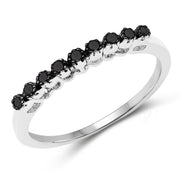 Bids.com 0.32 Carat Genuine Multi Diamond .925 Sterling Silver Ring Rings