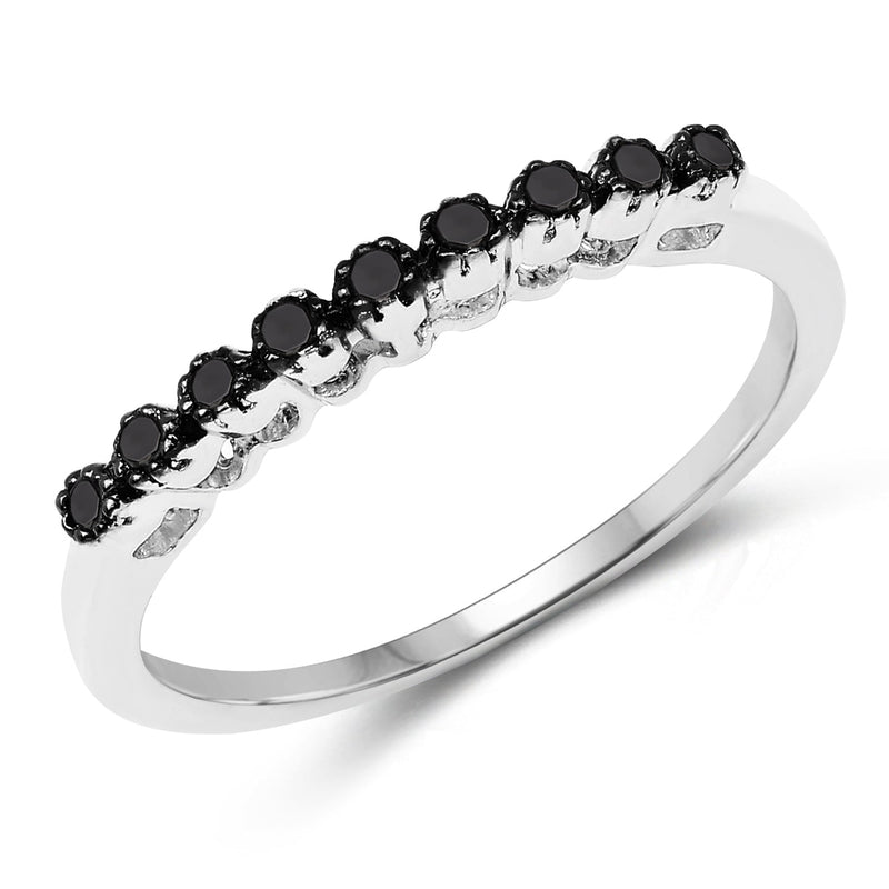 Bids.com 0.32 Carat Genuine Multi Diamond .925 Sterling Silver Ring Rings