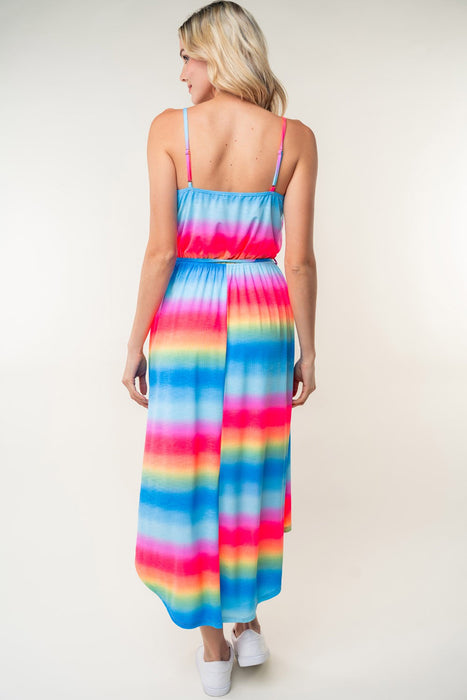 White Birch Ombre Striped Midi Cami Dress