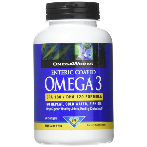 OmegaWorks OmegaWorks Omega-3 Enteric Coated 90 Soft Gels Vitamins & Supplements