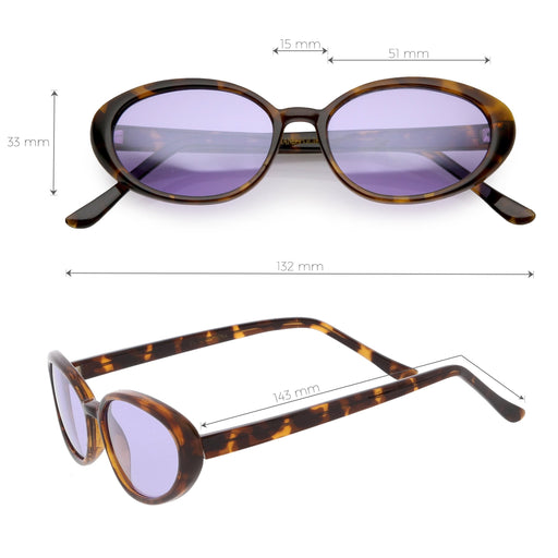 zeroUV Women's True Vintage Color Tone Lens Oval Sunglasses C697 Sunglasses