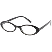 zeroUV Women's Retro Dapper Small Oval Clear Lens Glasses C704 Glasses