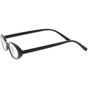zeroUV Women's Retro Dapper Small Oval Clear Lens Glasses C704 Glasses