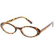 zeroUV Women's Retro Dapper Small Oval Clear Lens Glasses C704 Glasses