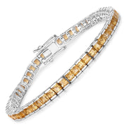 Bids.com 8.25 Carat Genuine Citrine .925 Sterling Silver Bracelet Bracelets