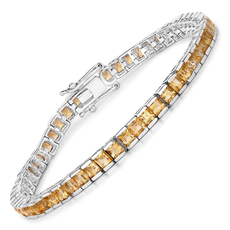 Bids.com 8.25 Carat Genuine Citrine .925 Sterling Silver Bracelet Bracelets