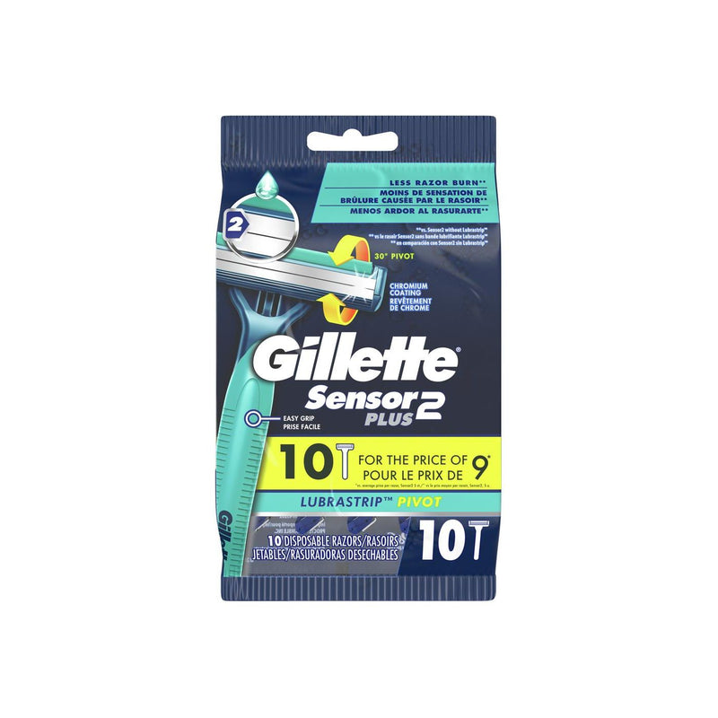 Gillette Gillette Sensor2 Plus Pivoting Head Men's Disposable Razors Shaving & Grooming