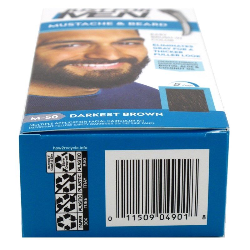 Mill's Beauty Supply Just For Men Mustache & Beard Darkest Brown M-50 Hair Dye