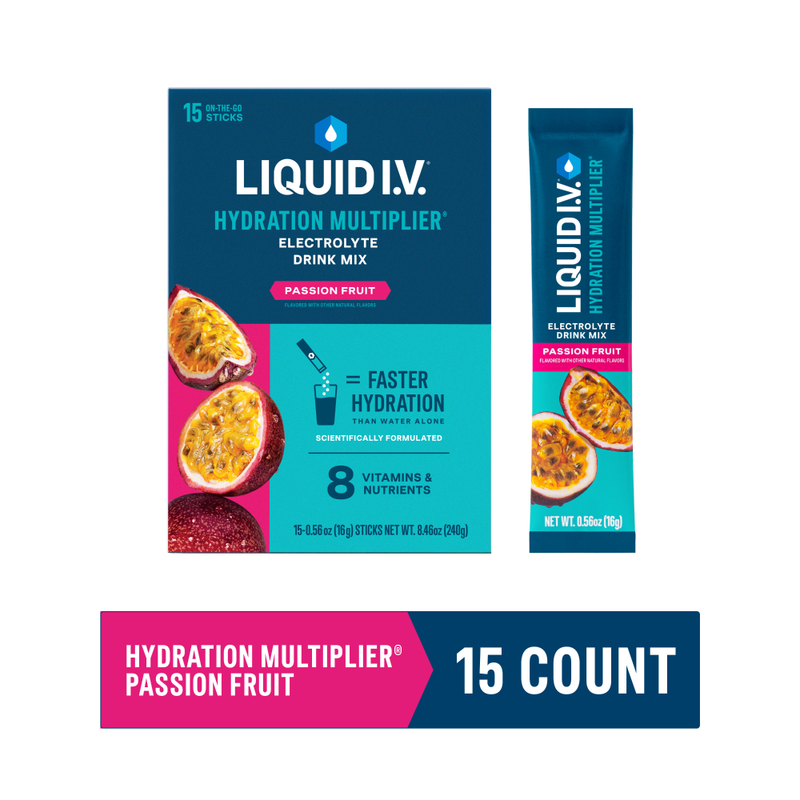 Liquid I.V. Liquid I.V.® Hydration Multiplier® – Passion Fruit Electrolyte Drink Mix Beverages