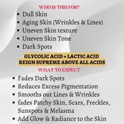 gymsegbë Thick As Thieves Pure Glycolic Acid Lactic Acid Extreme Gel Peel - 50ml Exfoliation, Dark Spots, Hyperpigmentation