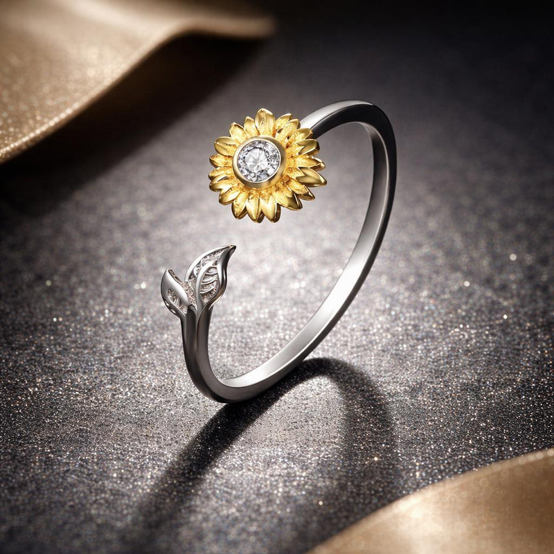 Bids.com 925 Sterling Silver Ring with Pavé Setting CZ, 0.1cm Width, Flower Design for Women Rings