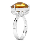 Bids.com 9.05 Carat Genuine Citrine .925 Sterling Silver Ring Rings