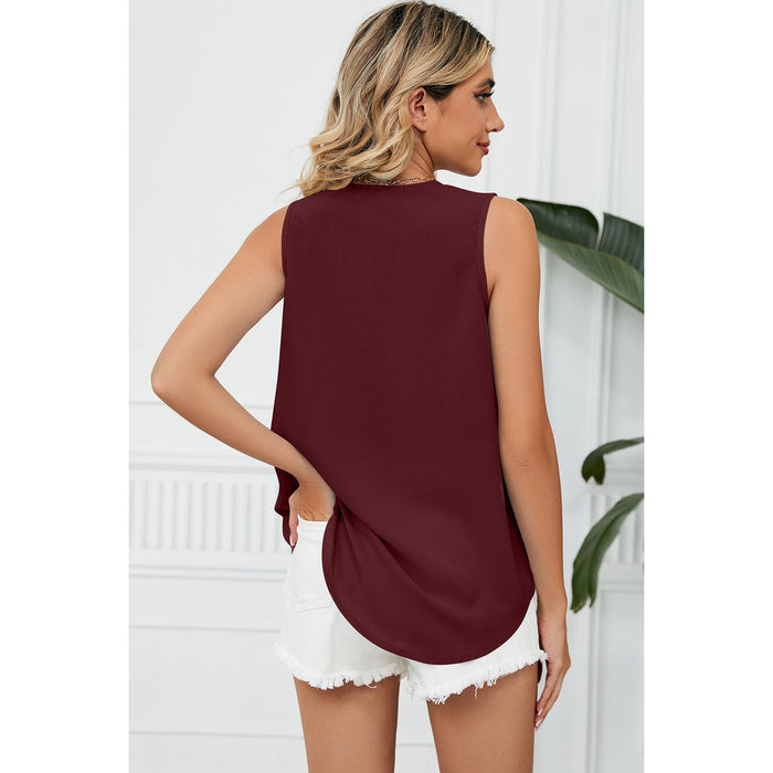 V-Neck Wide Strap Tank