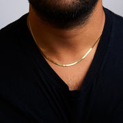 Bids.com Unisex Solid 14K Yellow Gold 2.8mm Imperial Herringbone Chain Necklace - 18" Inches Necklaces