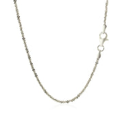 Bids.com Rhodium Plated 1.7mm Sterling Silver Sparkle Style Chain Necklaces