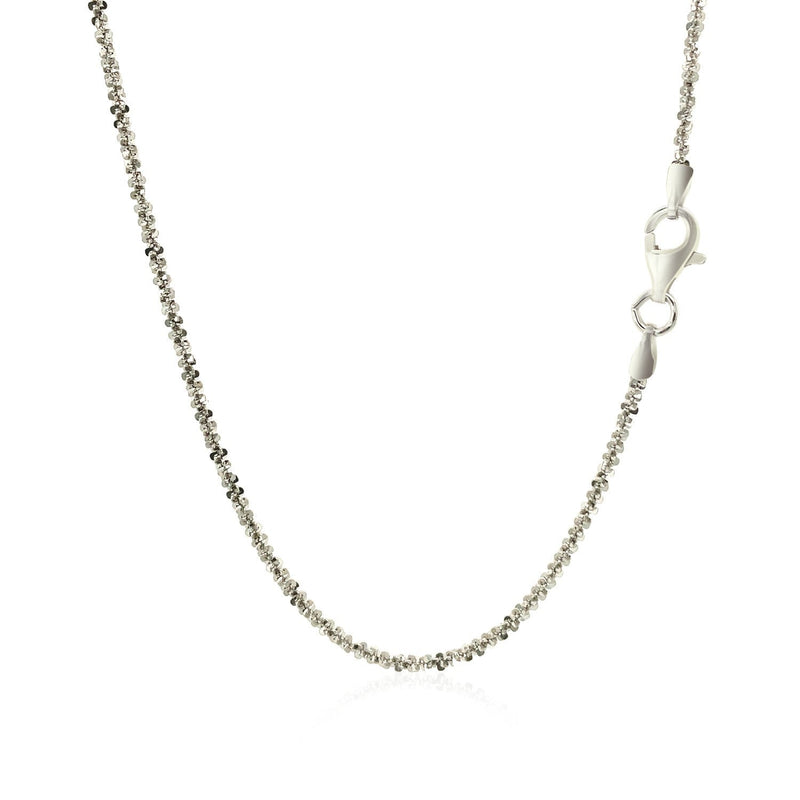 Bids.com Rhodium Plated 1.7mm Sterling Silver Sparkle Style Chain Necklaces