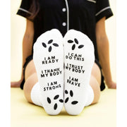 Sunflower Motherhood Birthing Affirmation Hospital Socks Clothing