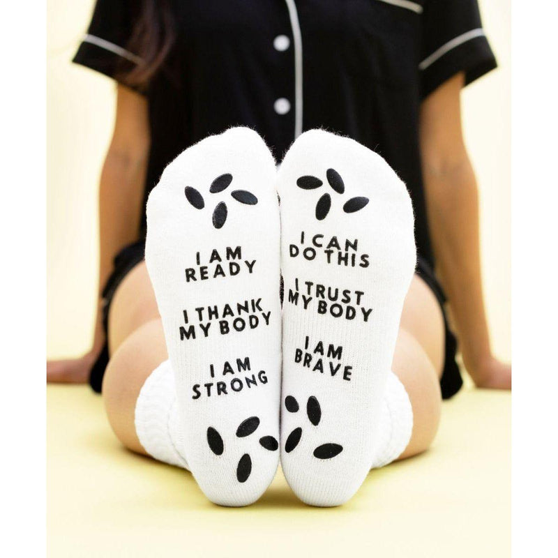 Sunflower Motherhood Birthing Affirmation Hospital Socks Clothing