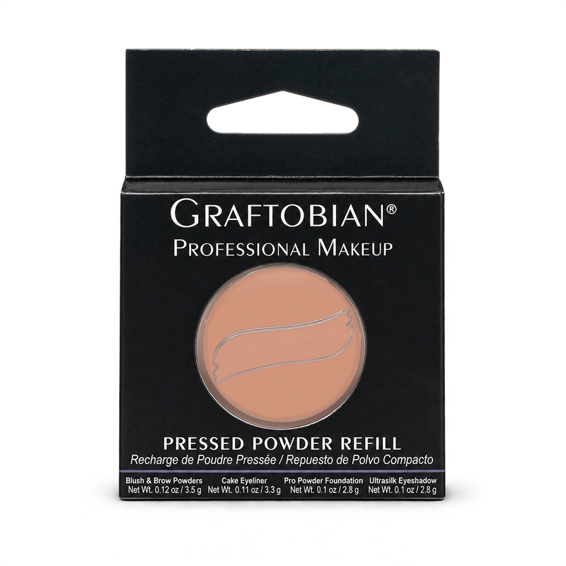 Graftobian Make-Up Company Pro Powder™ Foundation Refills, Ultra HD Pressed Powder White Smoke (C) Honey Glow