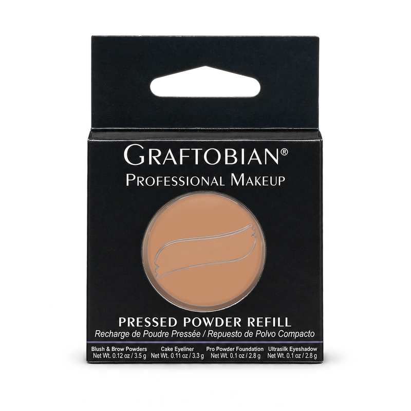 Graftobian Make-Up Company Pro Powder™ Foundation Refills, Ultra HD Pressed Powder White Smoke (C) Cinnamon Honey