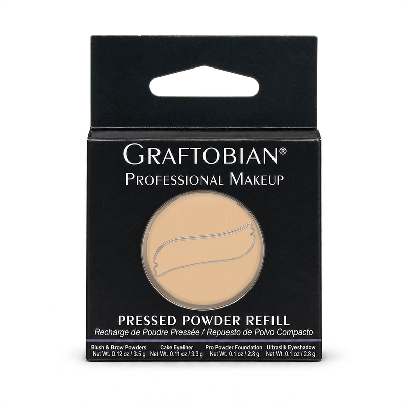 Graftobian Make-Up Company Pro Powder™ Foundation Refills, Ultra HD Pressed Powder White Smoke (W) Butter Cream