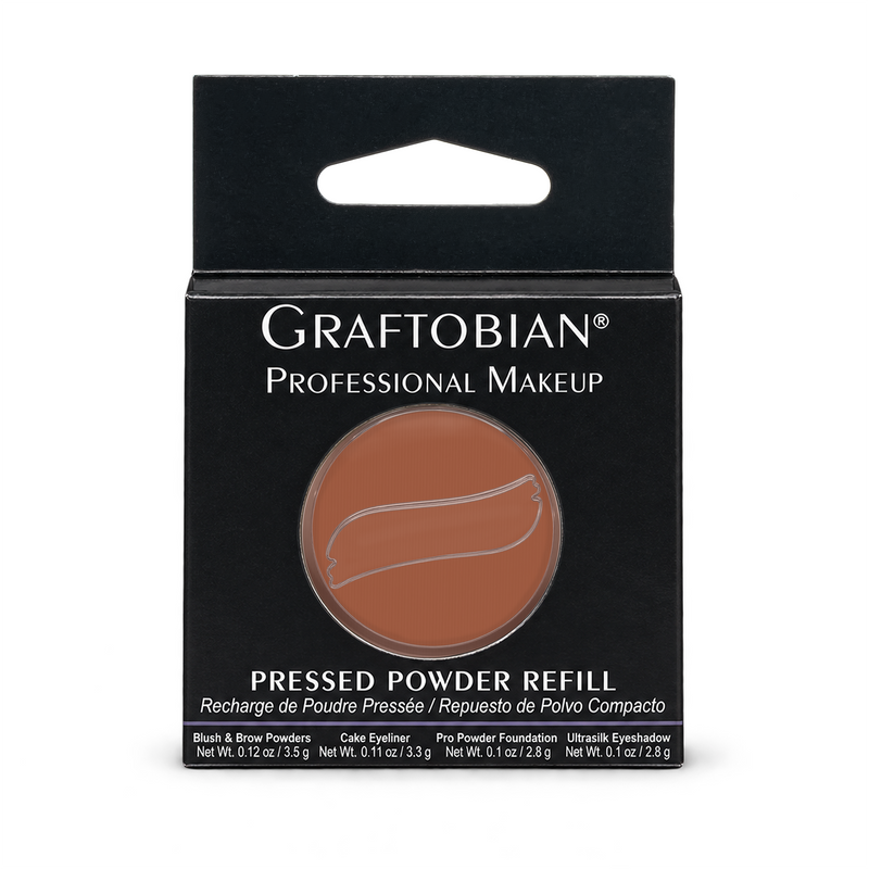 Graftobian Make-Up Company Pro Powder™ Foundation Refills, Ultra HD Pressed Powder White Smoke (C) Hot Chocolate