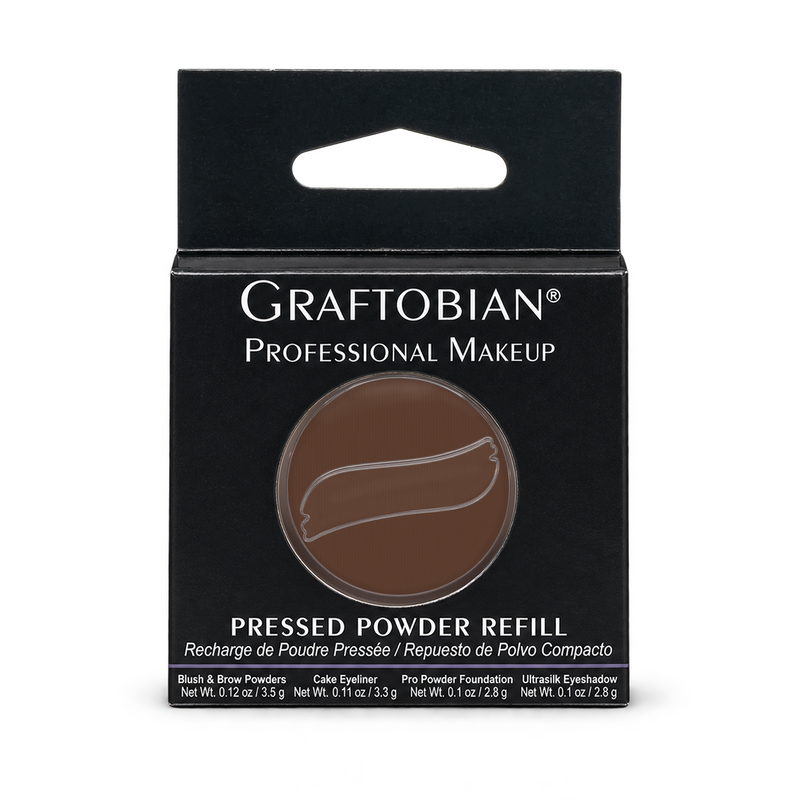 Graftobian Make-Up Company Pro Powder™ Foundation Refills, Ultra HD Pressed Powder White Smoke (N) Hazelnut