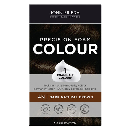 John Frieda John Frieda Brilliant Brunette Permanent Precision Hair Color Foam, 4N Dark Natural Brown, 1 Application Hair Color