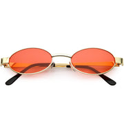 zeroUV Retro 1990's Small Color Tone Oval Metal Sunglasses C709 Sunglasses