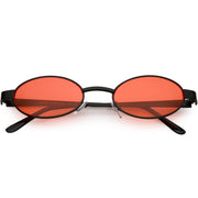zeroUV Retro 1990's Small Color Tone Oval Metal Sunglasses C709 Sunglasses