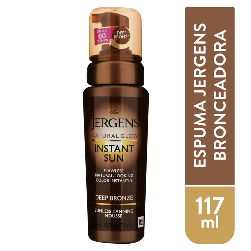 Jergens Jergens Natural Glow Instant Sun Body Mousse, Deep Bronze Tan, 6 Ounce Sunless Self-tanner, For A Natural-looking Tan Health & Beauty White Smoke