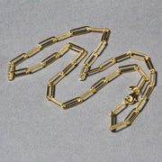 Bids.com 14k Yellow Gold Textured Paperclip Chain (3.5mm) Necklaces