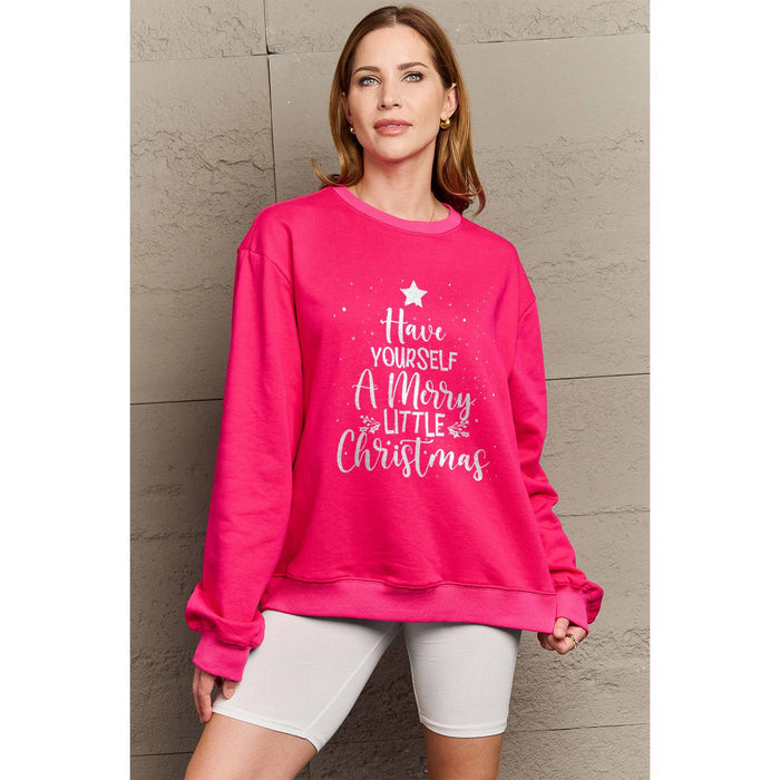 Simply Love HAVE YOURSELF A MERRY LITTLE CHRISTMAS Round Neck Sweatshirt