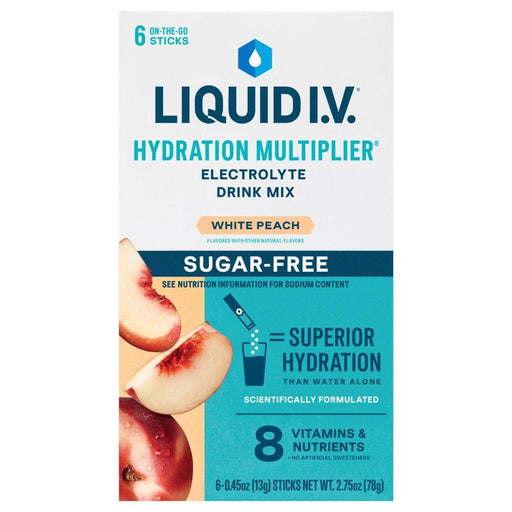 Liquid I.V. Liquid I.V. Electrolyte Drink Mix, Sugar Free, White Peach Beverages