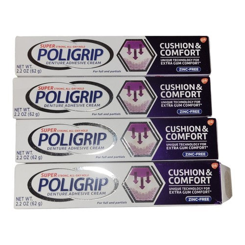 Super Poligrip Super Poligrip Cushion And Comfort Denture Adhesive Cream - 2.2 Oz Oral Care Gray