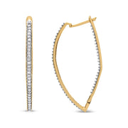 Bids.com 10k Yellow Gold Round Cut Diamond Earrings (1 cttw, I-J Color, I2-I3 Clarity) Earrings