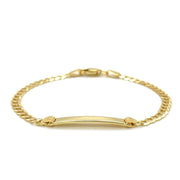 Bids.com 14k Yellow Gold Curb Link Style Children's ID Bracelet Bracelets