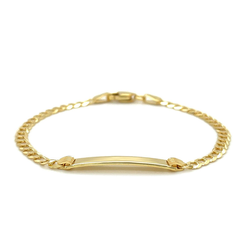 Bids.com 14k Yellow Gold Curb Link Style Children's ID Bracelet Bracelets