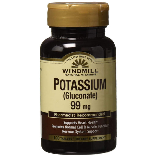 Windmill Windmill Potassium As Gluconate, 99 Mg, Tablets Vitamins & Supplements