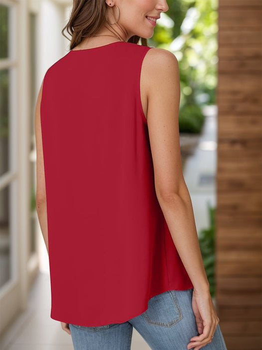 Ruched V-Neck Tank