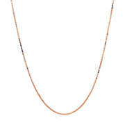 Bids.com 14k Rose Gold Adjustable Box Chain 0.7mm Necklaces