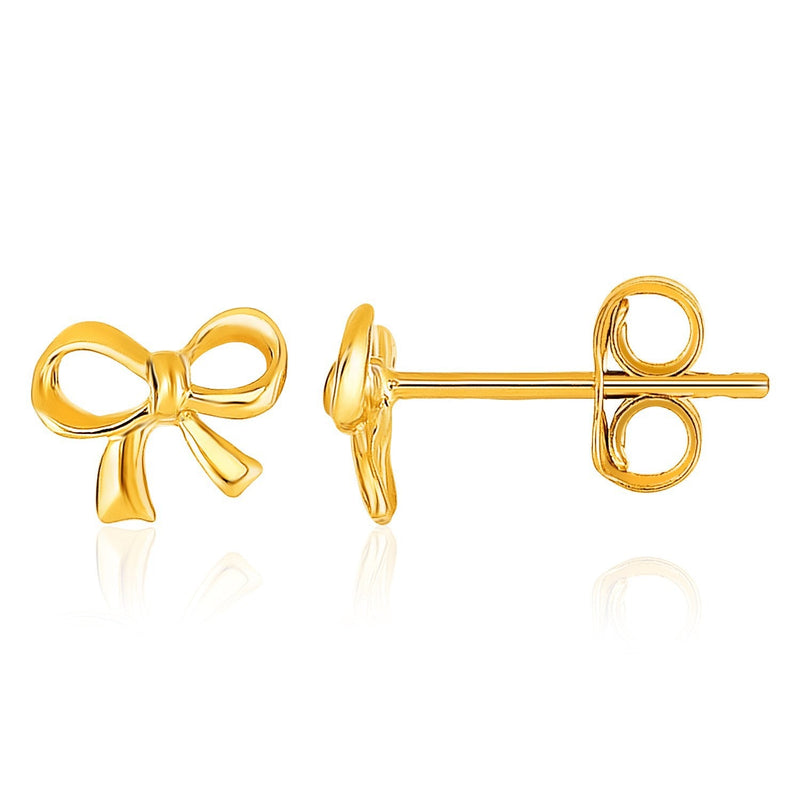 Bids.com 14k Yellow Gold Bow Style Post Earrings Earrings