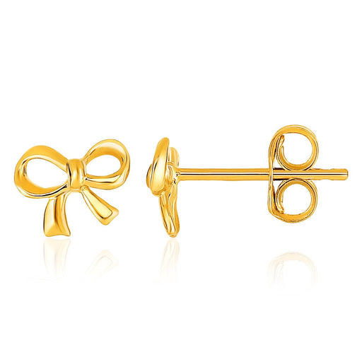 Bids.com 14k Yellow Gold Bow Style Post Earrings Earrings