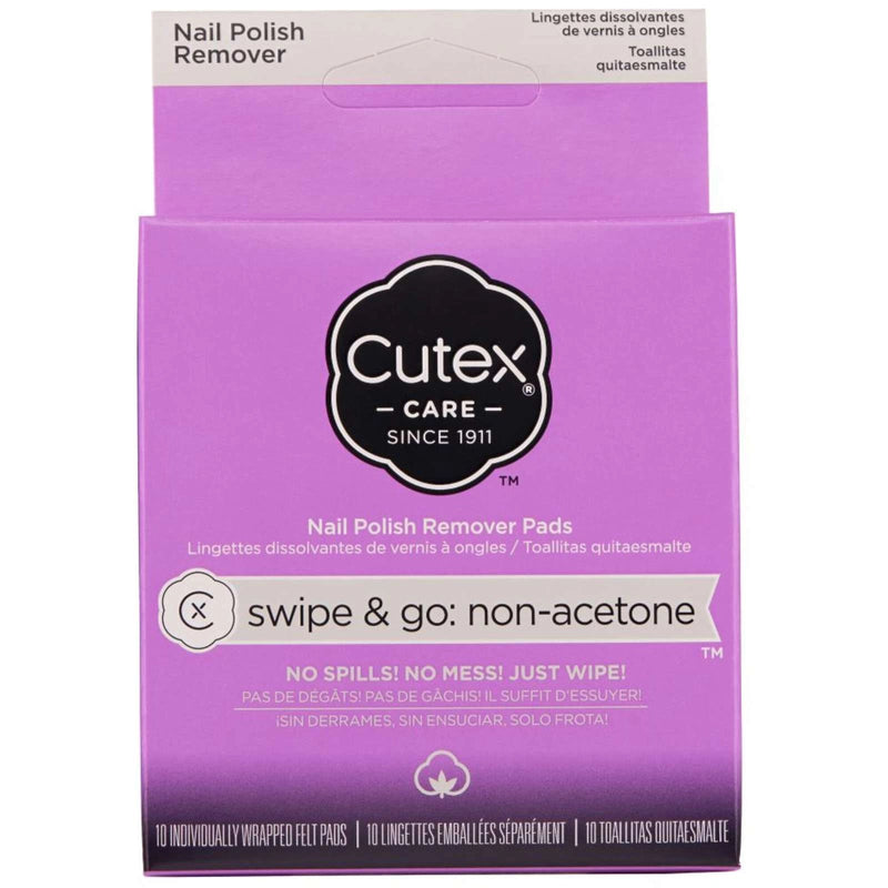 Cutex Cutex Plsh Rmvr Pa 10 Sw/G N/Actn Nail Polish Removers