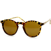 zeroUV Dapper Key Hole Vintage Horned Rim Round Circle Indie Sunglasses 8943 Sunglasses
