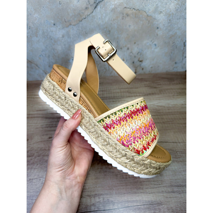 Reba Sandal in Pink Multi