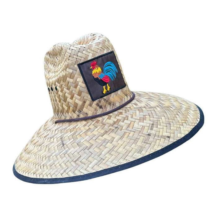 Rooster Patch Lifeguard Straw Hat