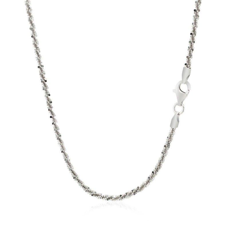 Bids.com Rhodium Plated 2.2mm Sterling Silver Sparkle Style Chain Necklaces